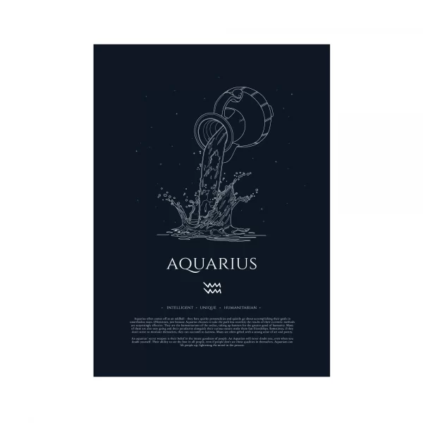 Aquarius Black Print