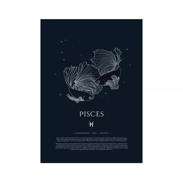 Pisces Black Print