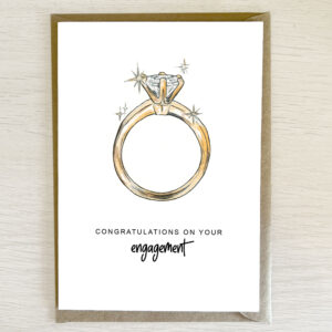 'Engagement Ring' Card Card by Artist Brigette Rivers of BRD Prints