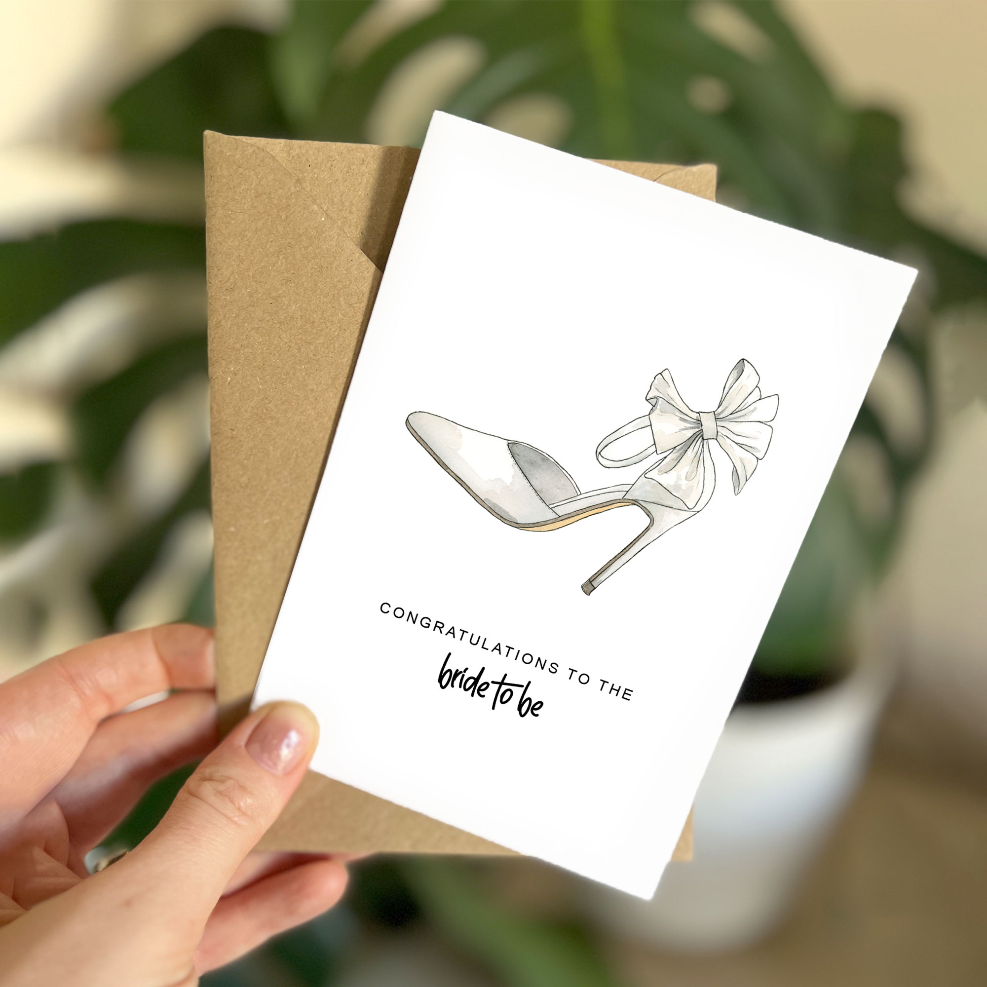 Bride To Be Wedding Card by Artist Brigette Rivers of BRD Prints