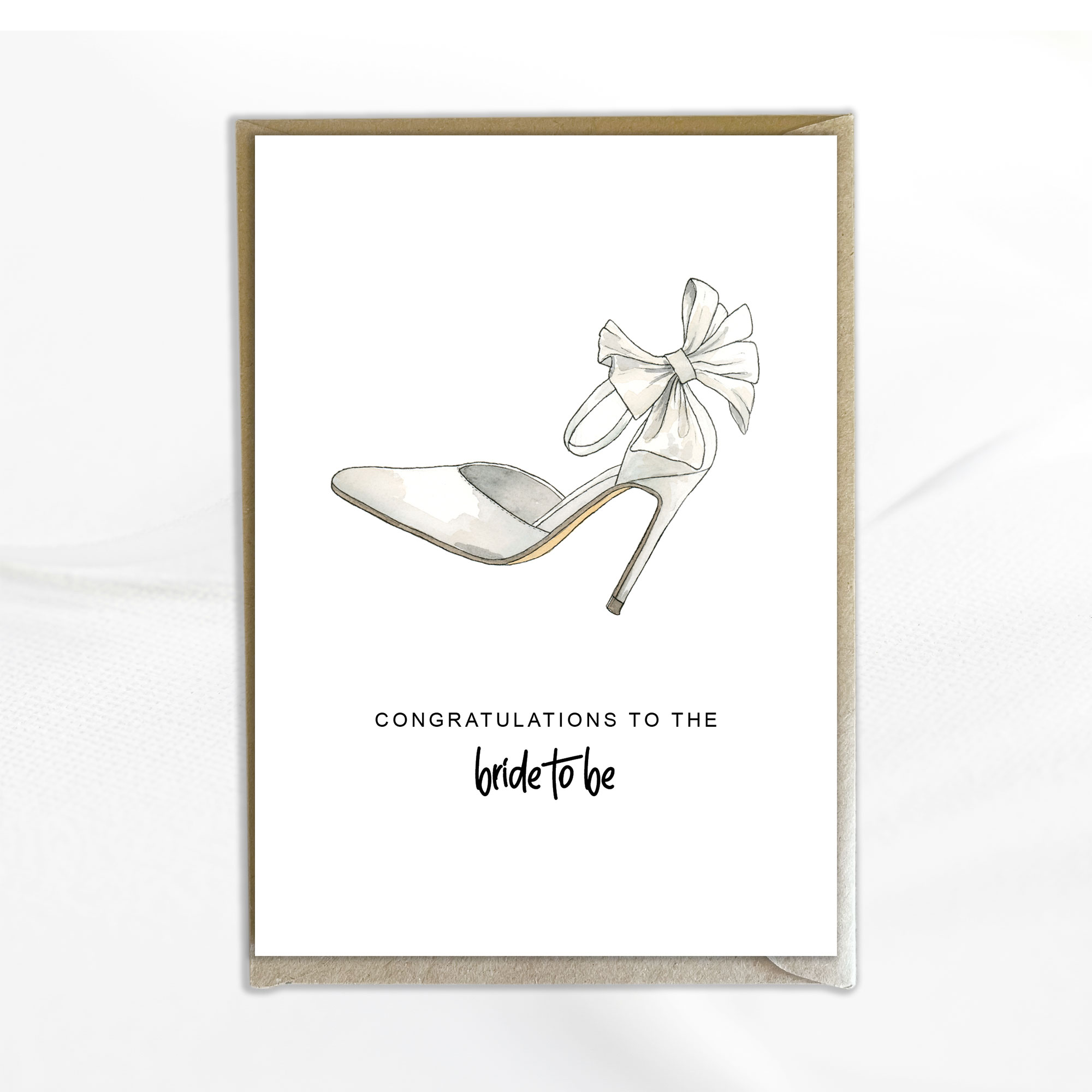 Bride To Be Wedding Card by Artist Brigette Rivers of BRD Prints