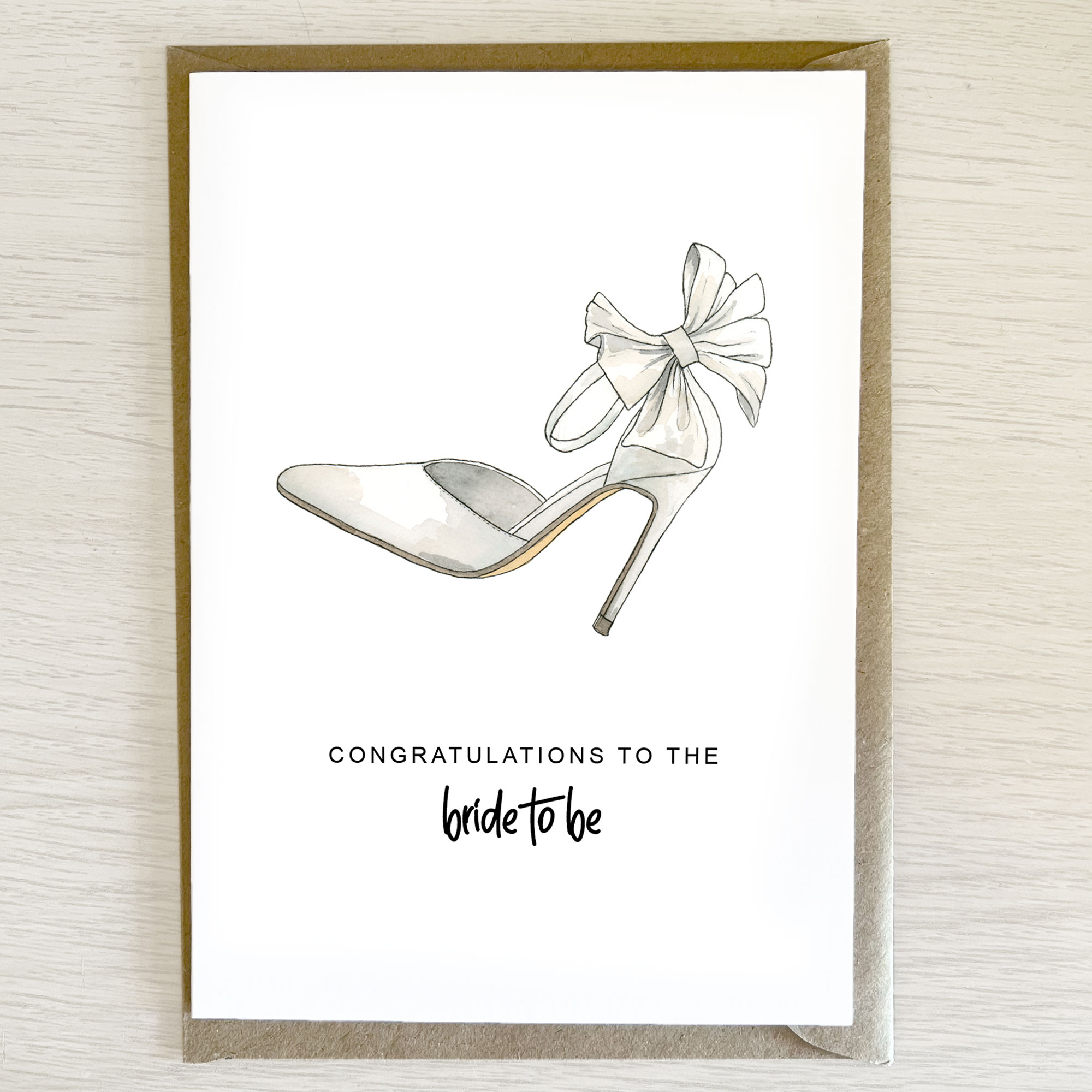 Bride To Be Wedding Card by Artist Brigette Rivers of BRD Prints